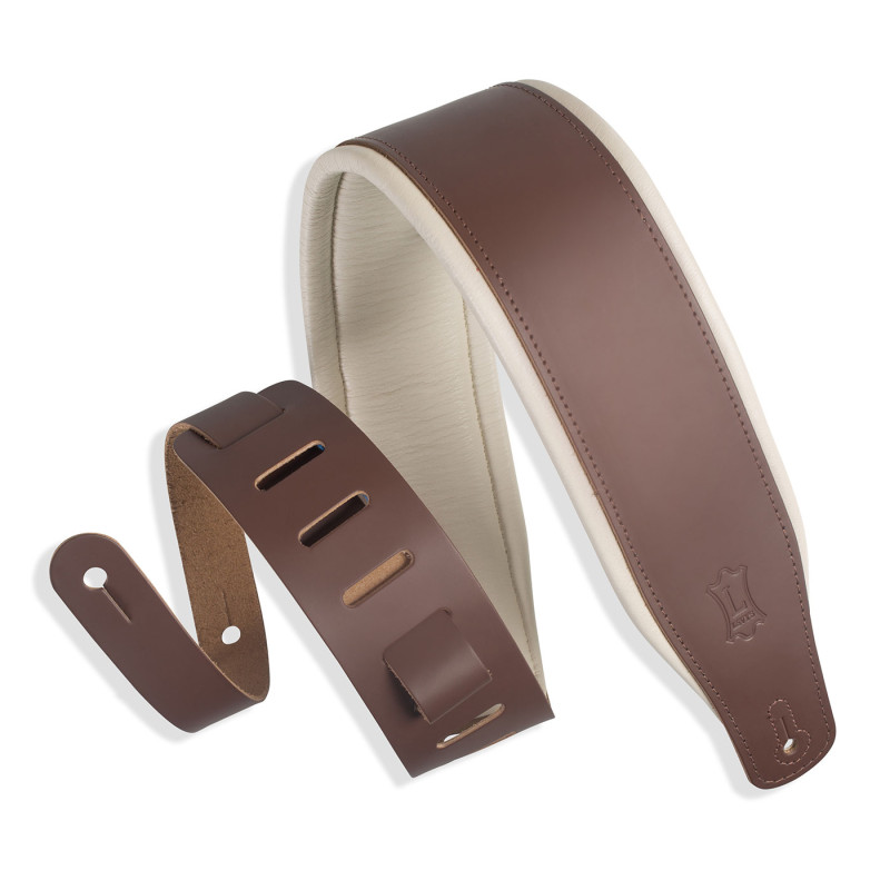 LEVY'S M26PD-BRN_CRM CLASSICS SERIES PADDED TWO-TONE GUITAR STRAP (BROWN, CREAM) Ремень для гитары