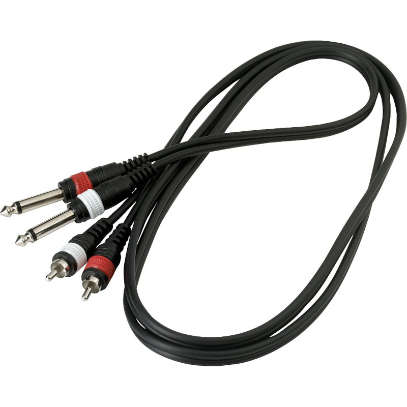 ROCKCABLE RCL20932 D4 Patch Cable - 2 x RCA to 2 x TS Jack (1.5m)