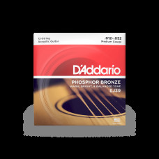 D‘ADDARIO EJ39 PHOSPHOR BRONZE MEDIUM 12-STRING (12-52) Струни для акустичної гітари