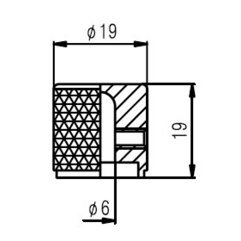 PAXPHIL NS003 CR CONTROL KNOB SCREW TYPE (CHROME)