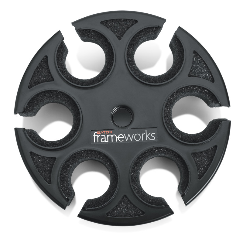 GATOR FRAMEWORKS GFW-MIC-6TRAY Multi Microphone Tray Holds 6 Microphones