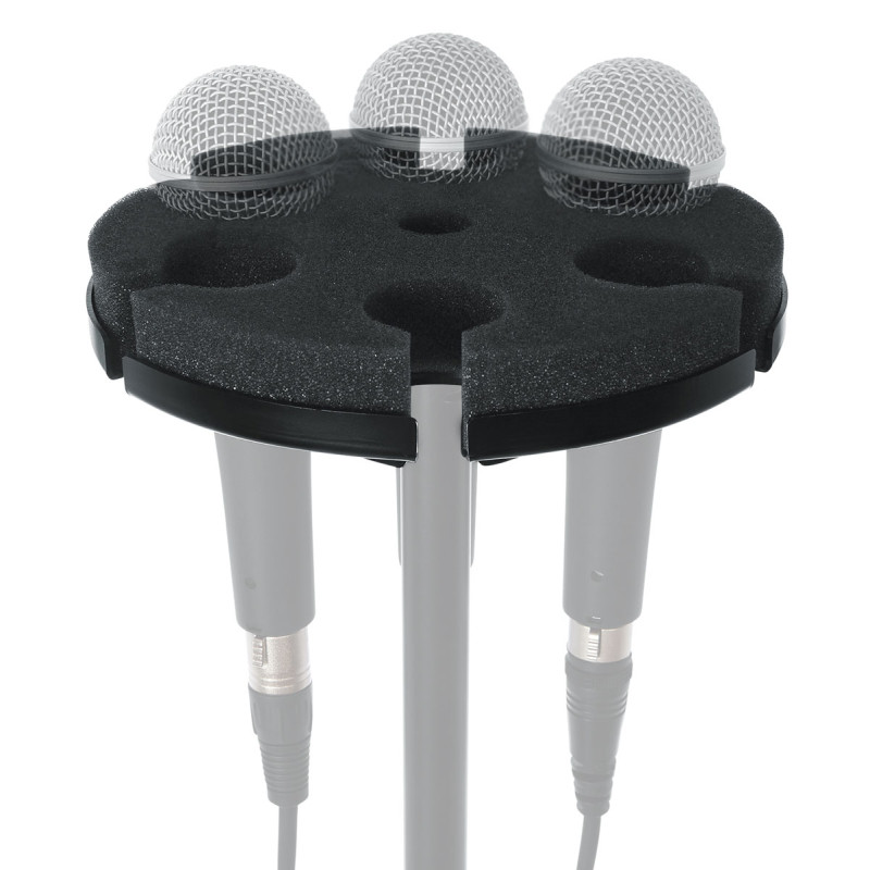 GATOR FRAMEWORKS GFW-MIC-6TRAY Multi Microphone Tray Holds 6 Microphones