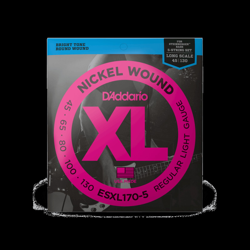 D‘ADDARIO EXL170-5 XL NICKEL WOUND BASS REGULAR LIGHT 5-STRING (45-130) Струни для бас-гітари
