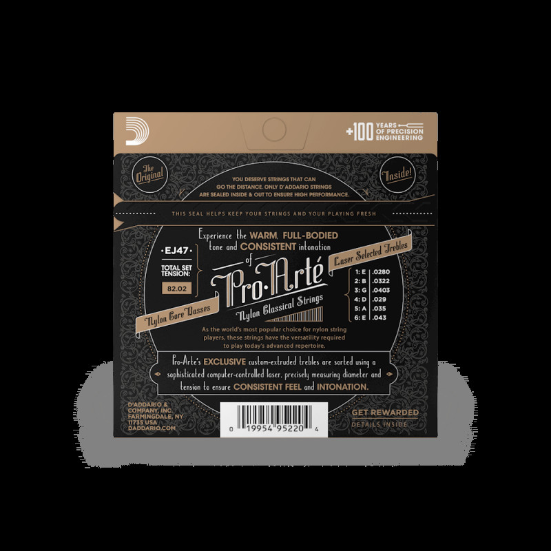 D‘ADDARIO EJ47 PRO-ARTE 80/20 BRONZE WOUND NORMAL TENSION Струни для класичної гітари