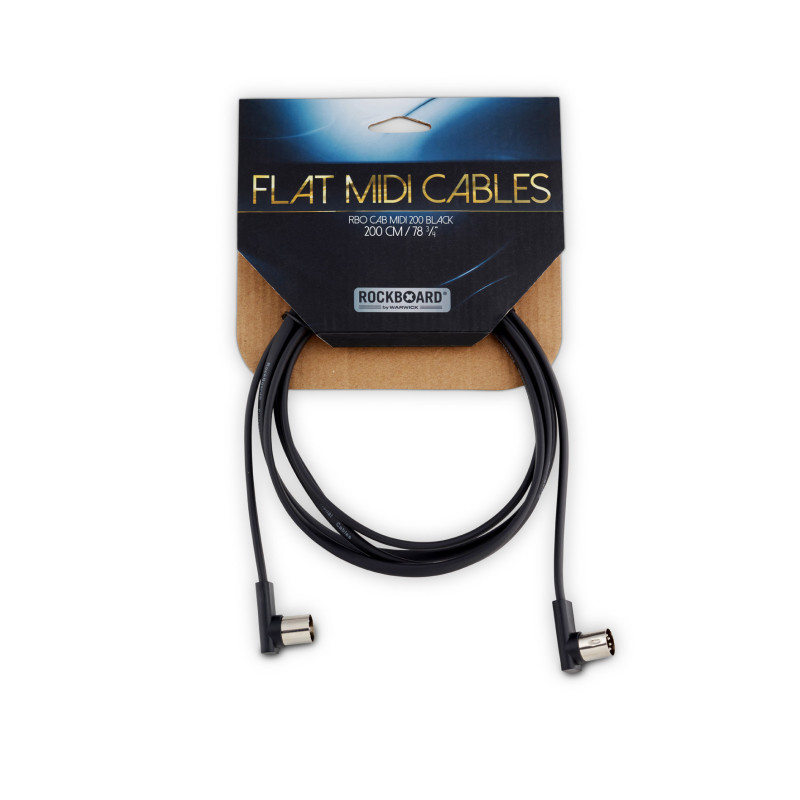 ROCKBOARD RBO CAB MIDI 200 BK Flat MIDI Cable - Black, 200 cm