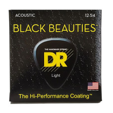 DR STRINGS BLACK BEAUTIES Acoustic - Light (12-54) Струни для акустичної гітари