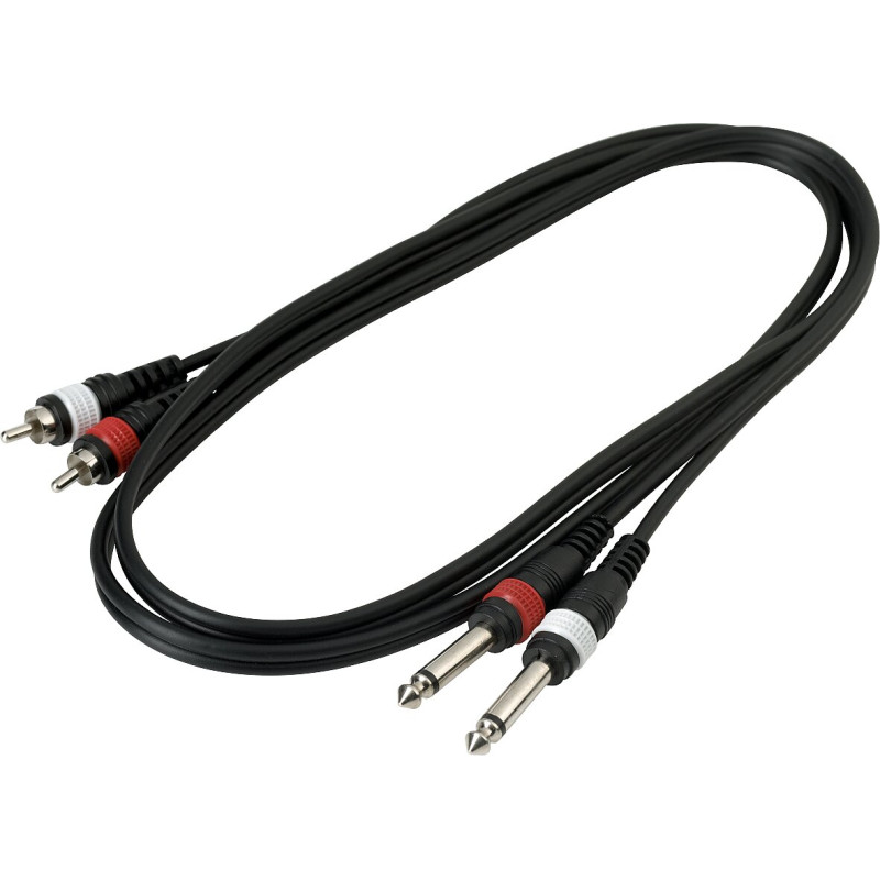 ROCKCABLE RCL20932 D4 Patch Cable - 2 x RCA to 2 x TS Jack (1.5m)