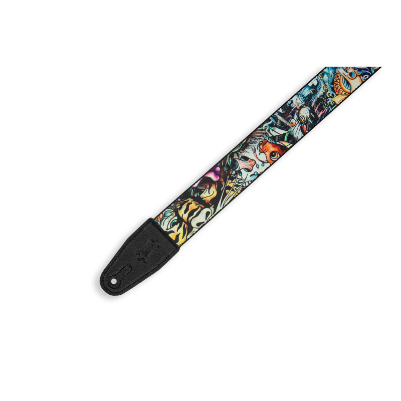 LEVY'S MP2TAT-003 2 Tattoo Series Poly Guitar Strap - New School Ремень для гитары