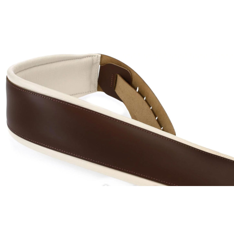 LEVY'S M26PD-BRN_CRM CLASSICS SERIES PADDED TWO-TONE GUITAR STRAP (BROWN, CREAM) Ремень для гитары
