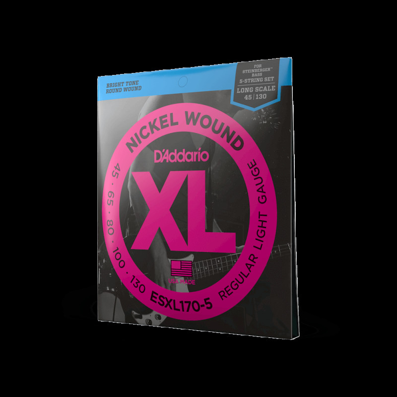 D‘ADDARIO EXL170-5 XL NICKEL WOUND BASS REGULAR LIGHT 5-STRING (45-130) Струни для бас-гітари
