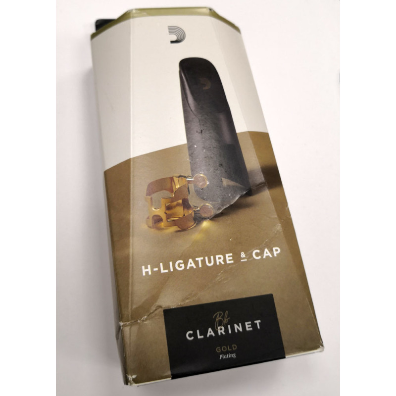 D'ADDARIO HCL1G H-Ligature & Cap - Bb Clarinet Gold Plated