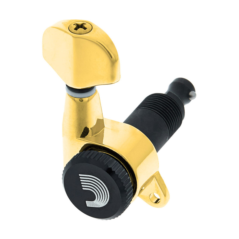D'ADDARIO PWAT-6R3 AUTO-TRIM TUNING MACHINES (6 in-line, Gold)