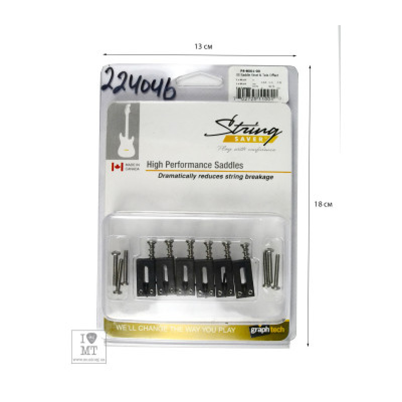 Набір сідел для гітар GRAPH TECH PS-8001-00 STRING SAVER SADDLE STRAT/TELE STYLE (6 PCS)