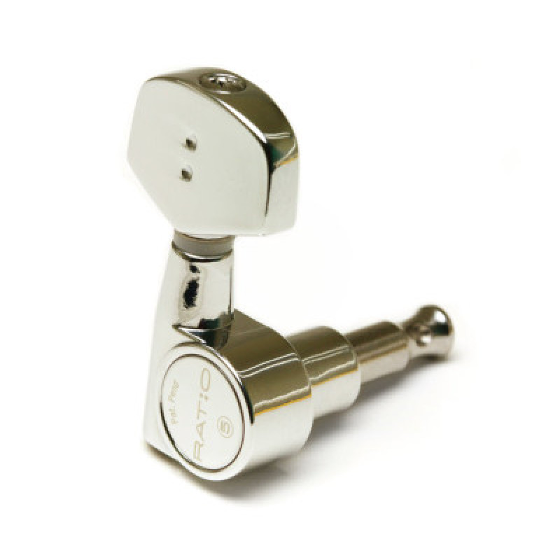 Кілки для гітари GRAPH TECH PRN-2411-N0 Ratio Acoustic 3+3 C0ntemporary 2 Pin - Nickel