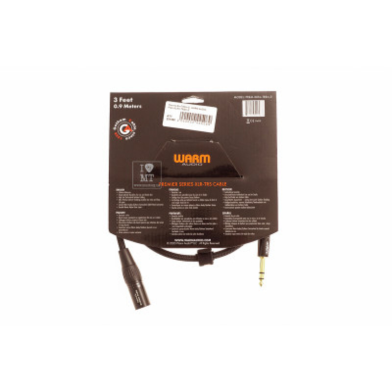 Кабель комутаційний WARM AUDIO Prem-XLRm-TRSm-3'