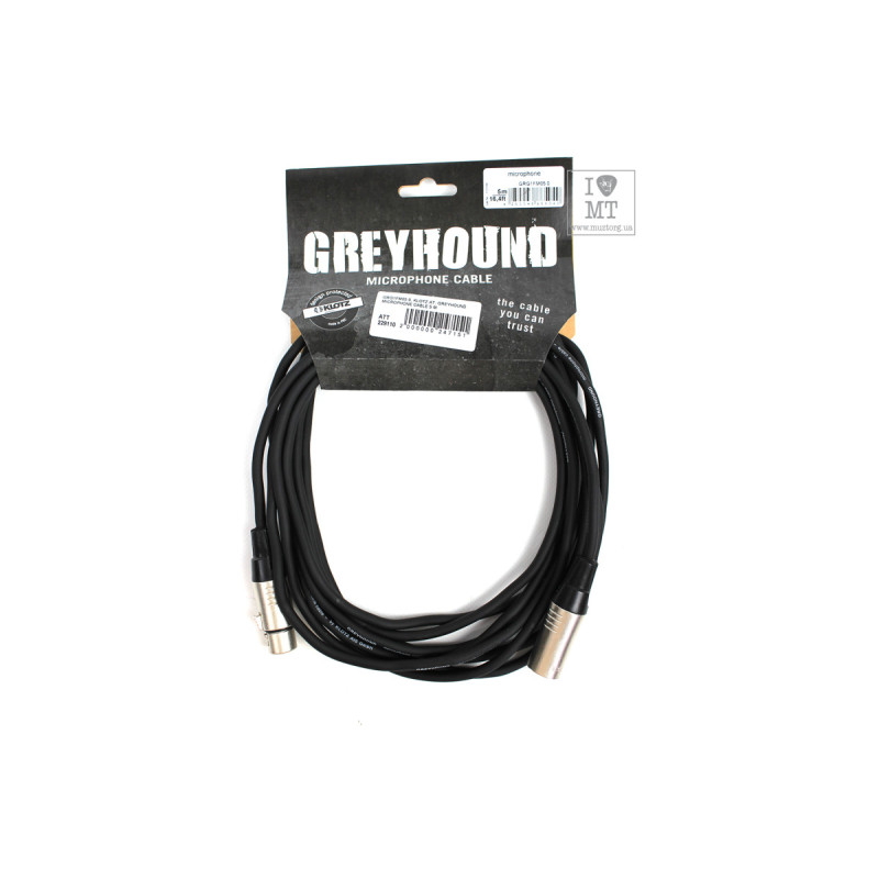 Кабель микрофонный KLOTZ GREYHOUND MICROPHONE CABLE 5 M