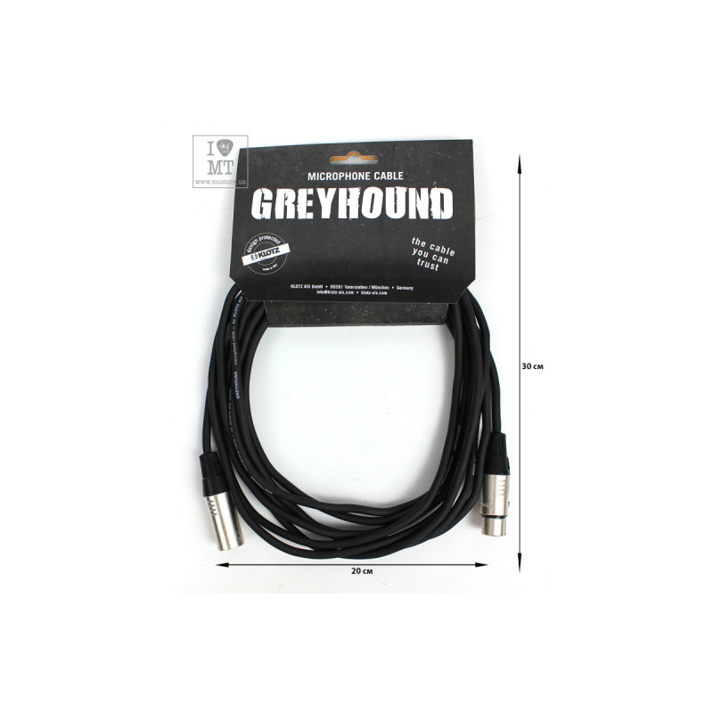Кабель микрофонный KLOTZ GREYHOUND MICROPHONE CABLE 5 M