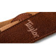 TAYLOR GUITARS STRAP EMBROIDERED SUEDE CHOCOLATE 2.5
