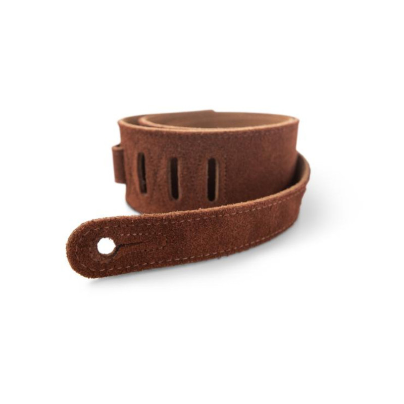 TAYLOR GUITARS STRAP EMBROIDERED SUEDE CHOCOLATE 2.5