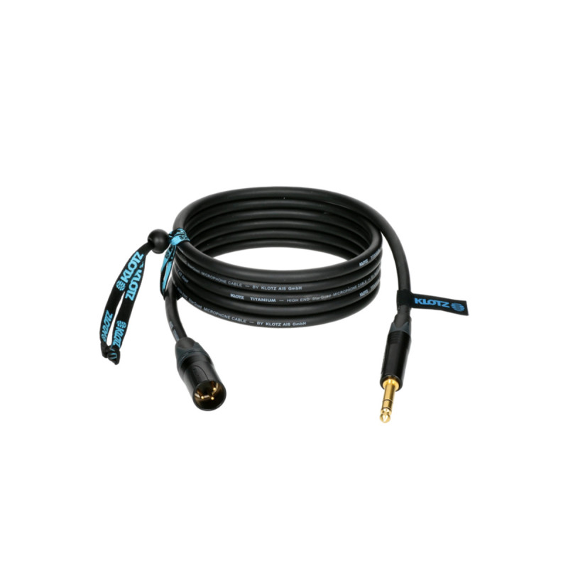 Кабель мікрофонний KLOTZ TITANIUM STARQUAD ANALOG AUDIO CABLE WITH MALE XLR TO BALANCED JACK PLUG 3 M