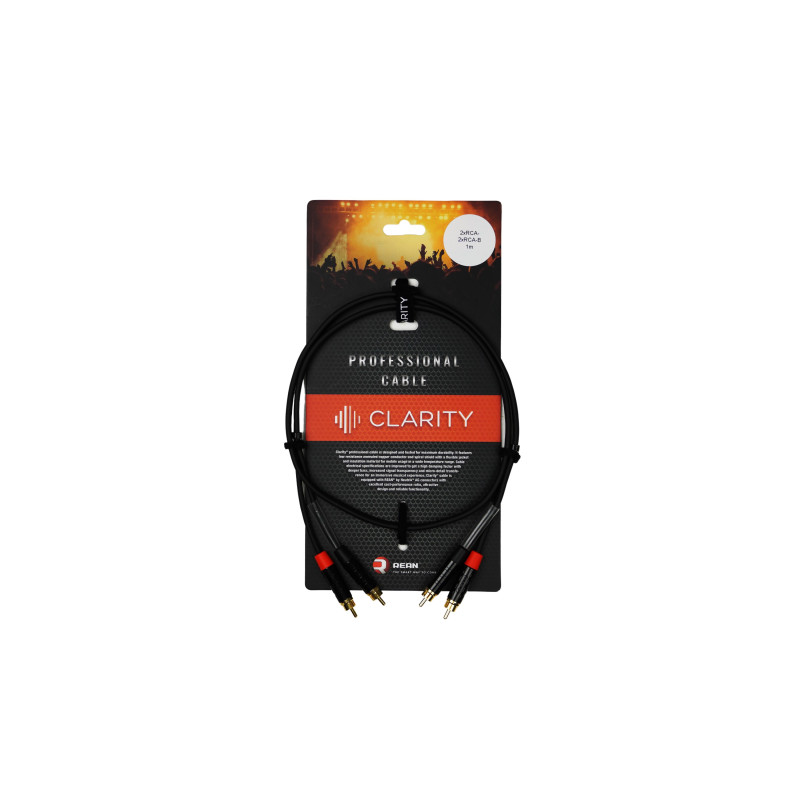 CLARITY 2xRCA-2xRCA-B/1m Комутаційний кабель