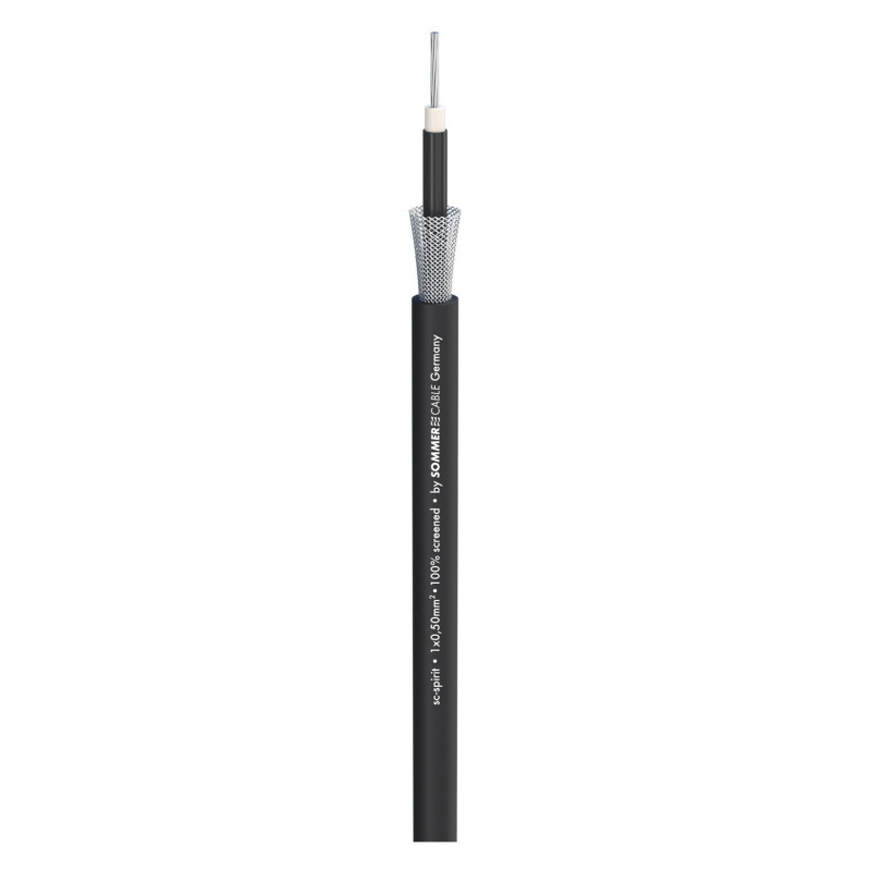 SOMMER CABLE 300-0051 Instrument Cable SC-Spirit; 1 x 0,50 mm²; PVC Ø 7,00 mm; black