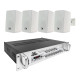4ALL AUDIO SET 4xWALL 420 IP55 Black 1xPAMP-120-5Zi Комплект вуличної акустики з підсилювачем