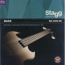 STAGG G BA-4525-5S Струни для 5-струнної бас-гітари, нікель, 45-125