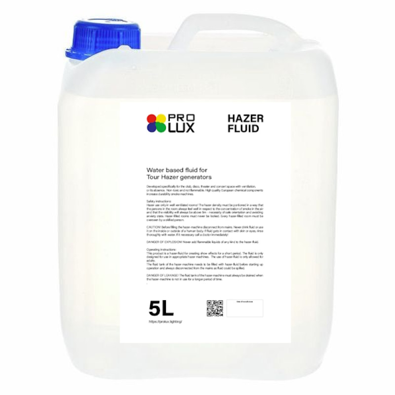 PRO LUX HAZER FLUIDE pro 5L Професійна рідина для хейзерів 5л водна основа