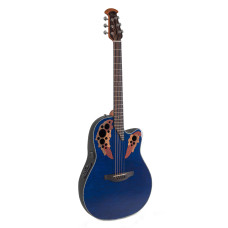 OVATION Celebrity Elite CE44P Mid Cutaway Blue Transparent Quilt Акустична гітара з датчиком