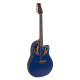 OVATION Celebrity Elite CE44P Mid Cutaway Blue Transparent Quilt Акустична гітара з датчиком