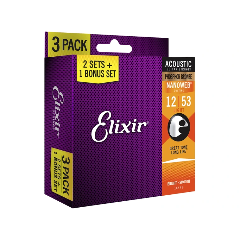 ELIXIR PB NW L (3 Pk) Струни для акустичної гітари