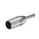 Перехідник Roxtone RA3XMJM 6.3mm Jack male stereo - XLR male (тато)