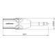 Перехідник Roxtone RA3XMJM 6.3mm Jack male stereo - XLR male (тато)