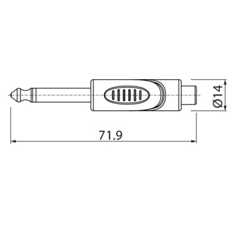 Перехідник Roxtone RPAN260 1 x 6.3mm jack mono male (тато) - 1 x RCA female (мама)