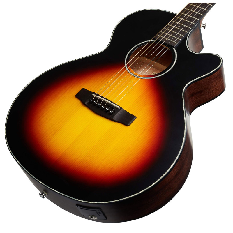 CORT SFX-E (3-Tone Sunburst Satin) Акустична гітара