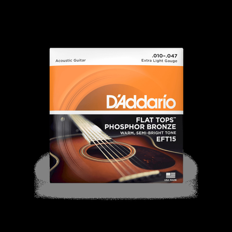 D‘ADDARIO EFT15 FLAT TOPS PHOSPHOR BRONZE EXTRA LIGHT (10-47) Струни для акустичної гітари