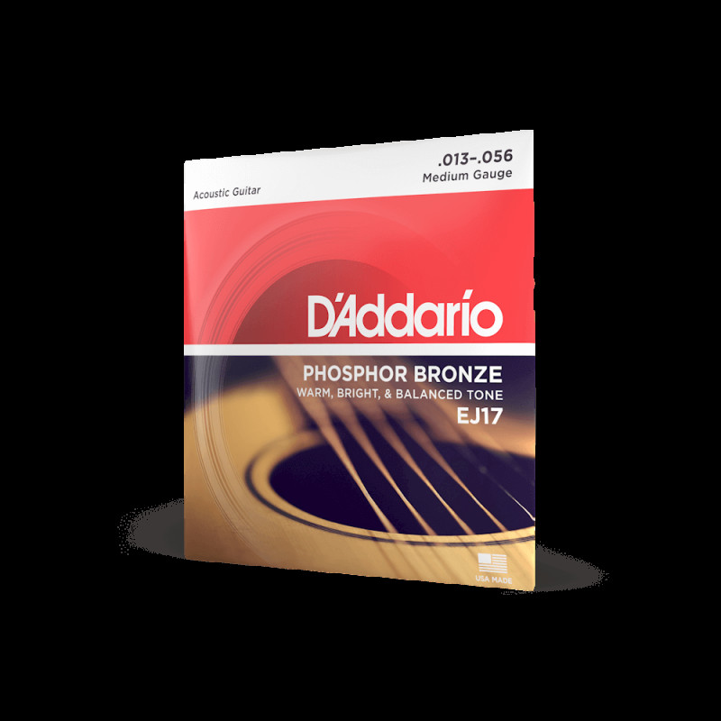 D‘ADDARIO EJ17 PHOSPHOR BRONZE MEDIUM (13-56) Струни для акустичної гітари