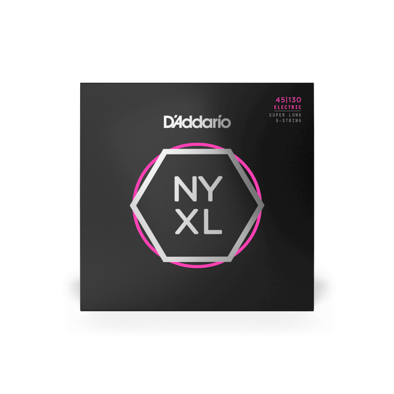 D‘ADDARIO NYXL45130SL NYXL BASS REGULAR LIGHT 5-STRING, Super Long Scale (45-130) Струни для бас-гітари