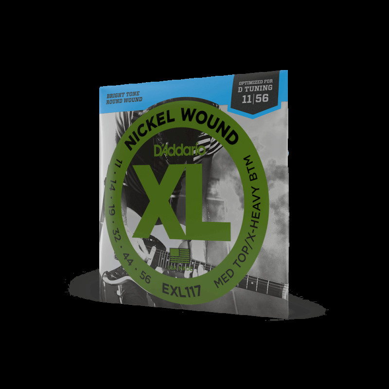 D‘ADDARIO EXL117 XL NICKEL WOUND MEDIUM TOP / EXTRA HEAVY BOTTOM (11-56) Струни для електрогітари