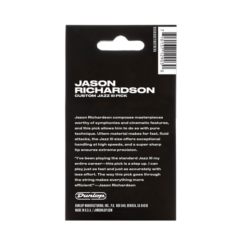 DUNLOP JASON RICHARDSON CUSTOM JAZZ III PICK Медіатори