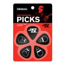 D'ADDARIO JOE SATRIANI SIGNATURE GUITAR PICKS, BLACK (Heavy Gauge)