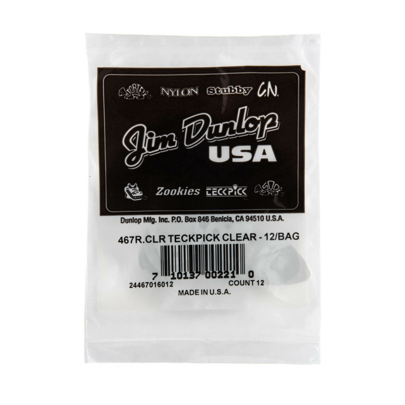 DUNLOP TECKPICK STANDARD CLEAR ALUMINUM Медіатори