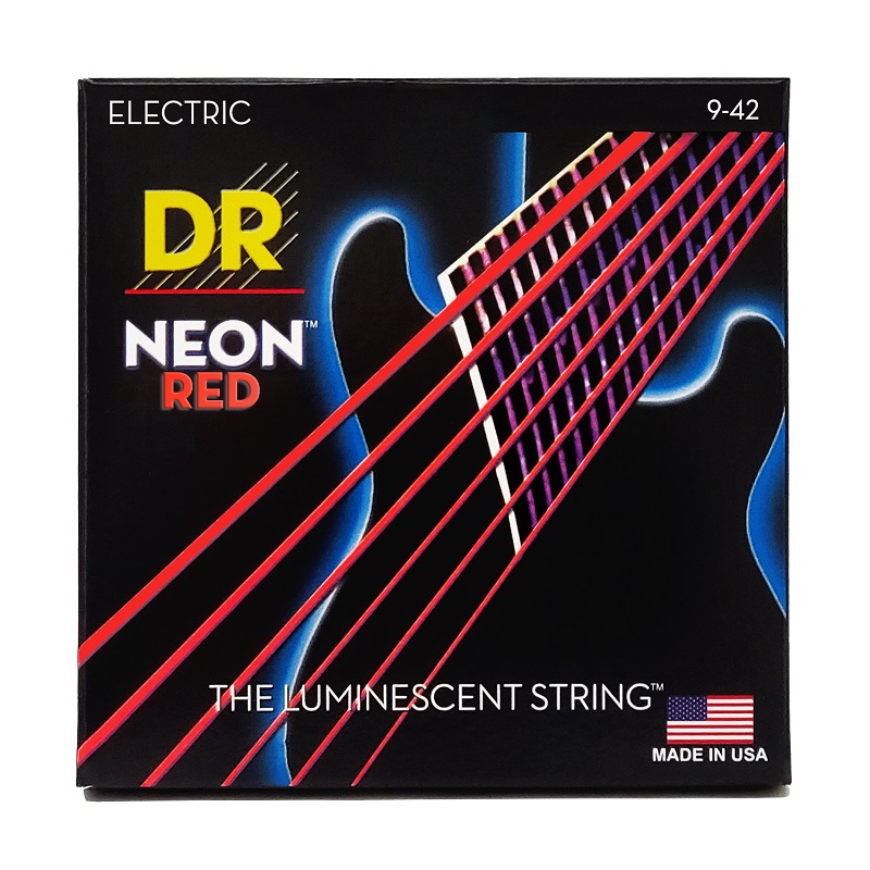 DR STRINGS NEON Red Electric - Light (9-42) Струни для електрогітари