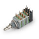 WARWICK M88552 MEC MONO + STEREO STACKED POT, B500K, PUSH/PULL Потенціометр для електрогітари