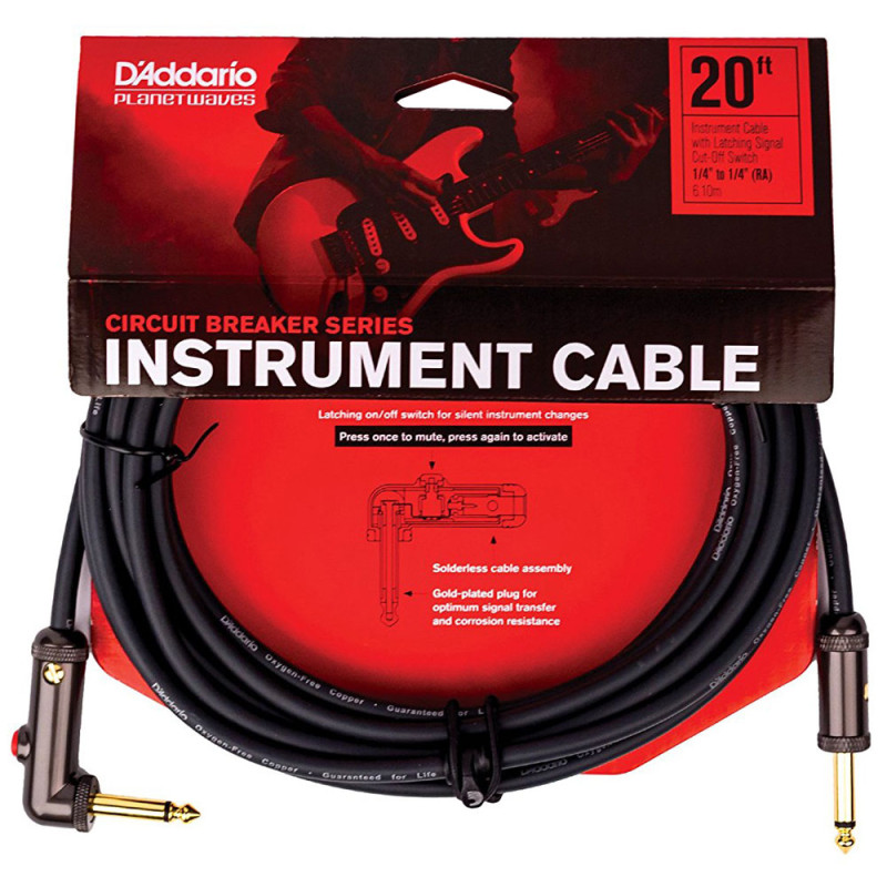 D`ADDARIO PW-AGLRA-20 Curcuit Breaker Latching Switch (6m)