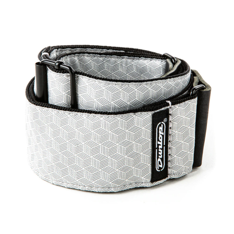 DUNLOP D6712 JACQUARD CUBE HATCH LIGHT GREY STRAP Ремінь для гітари