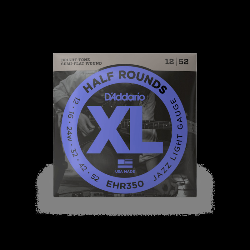 D’ADDARIO EHR350 XL HALF ROUNDS JAZZ LIGHT (12-52) Струны для электрогитары