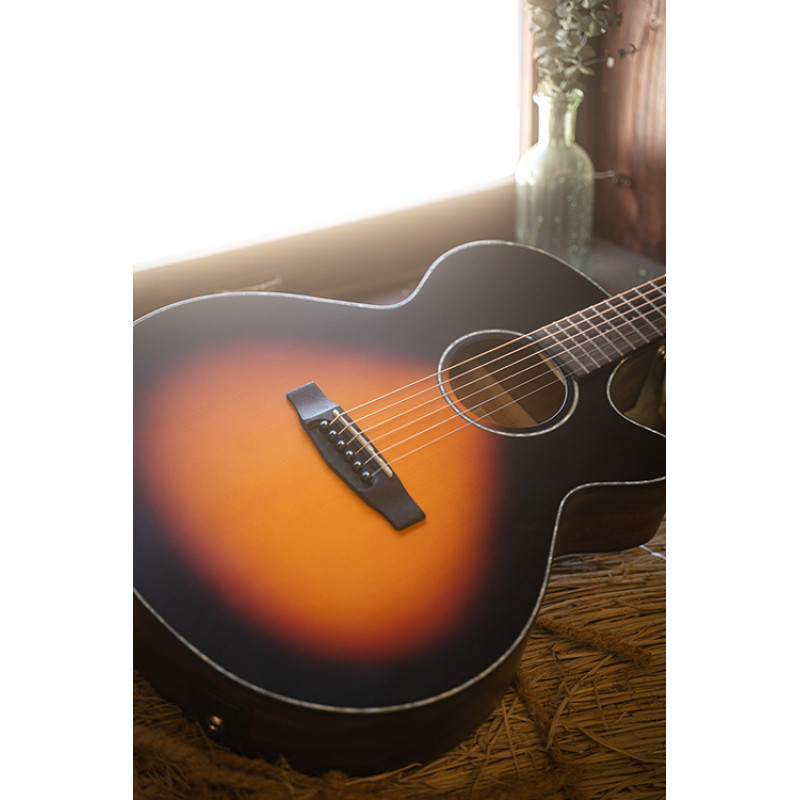 CORT SFX-E (3-Tone Sunburst Satin) Акустична гітара