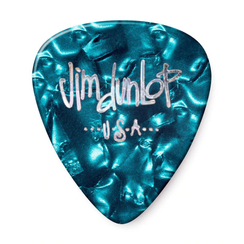 DUNLOP CELLULOID TURQUOISE PEARLOID PICK MEDIUM Медіатори